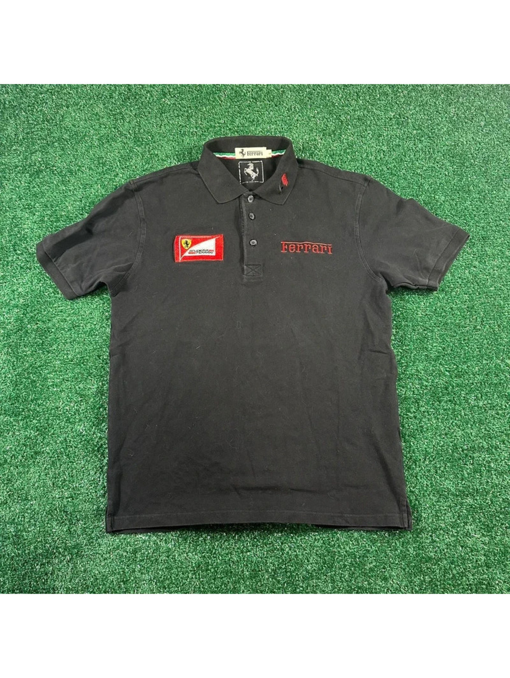 Retro? Ferrari black polo shirt size large men’s
